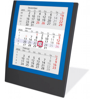 Dreimonatskalender Tischaufsteller 5038S/B, 3 Monate / 1 Seite, 13x17,5cm, 2025/2026