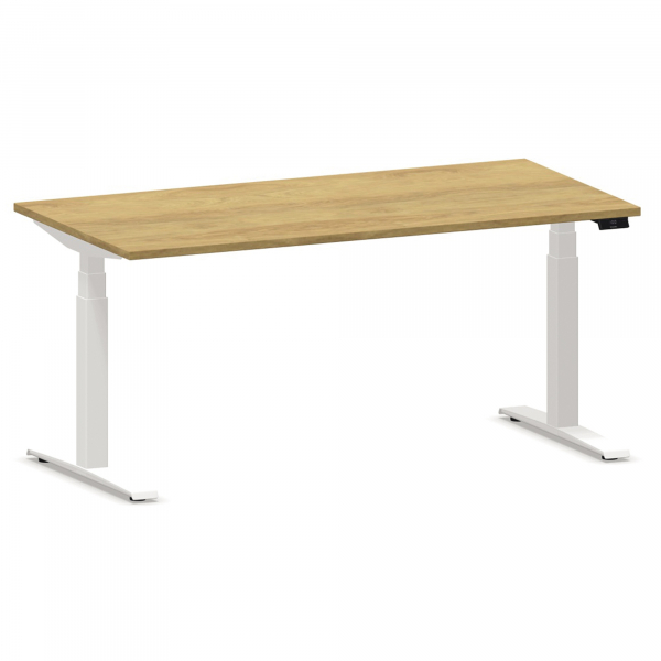 5901747585797 - Schreibtisch eModel 20 810057870 elektrisch höhenverstellbar 180x100cm (BxT) rechteckig hickory   pure white 5901747585797 