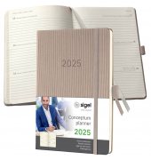 Buchkalender C2560, Conceptum, taupe, 1 Woche / 2 Seiten,  (A5), 2025