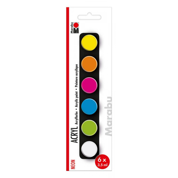 4007751739988 - 6 Neon Acrylfarben farbsortiert 4007751739988 21 Milliliter