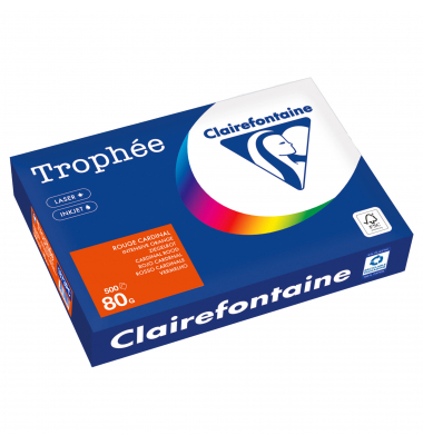 Kopierpapier Trophee 1873PC ziegelrot A4 80g 