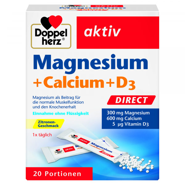 4009932001945 - Doppelherz Magnesium +Calcium +D3 direct 20St 4009932001945 GmbH & Co KG 20 Stück