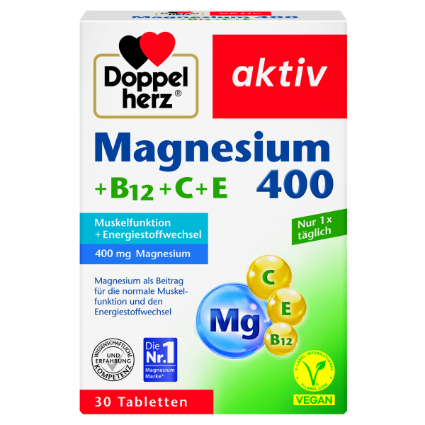 4009932001105 - Doppelherz Magnesium 400 Vitamin B+C+E 30St 4009932001105 30 Stück