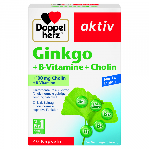 4009932137187 - Doppelherz Ginkgo +B-Vitamine +Cholin 40St 4009932137187 40 Stück