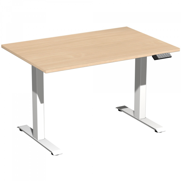 4038933545059 - Sitz-Steh-Schreibtisch Elevate Plus S-08K1208-BW elektrisch höhenverstellbar 63-128cm (H) 120x80cm (BxT) rechteckig buche   