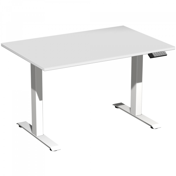 4038933545080 - Schreibtisch Elevate Plus S-08K1208-LW höhenverstellbar  rechteckig lichtgrau   Weiß 4038933545080 Geramöbel GmbH