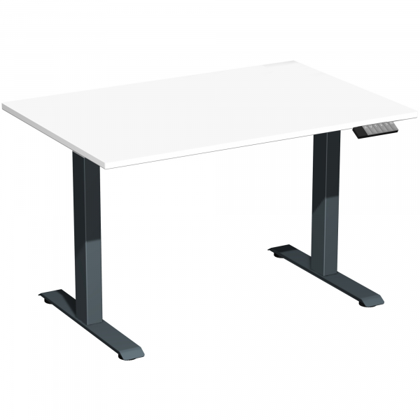 4038933545103 - Schreibtisch Elevate Plus S-08K1208-WA höhenverstellbar  rechteckig weiß   anthrazit 4038933545103 Geramöbel GmbH