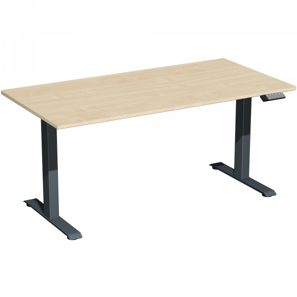 4038933545196 - Sitz-Steh-Schreibtisch Elevate Plus S-08K1608-AA elektrisch höhenverstellbar 63-128cm (H) 160x80cm (BxT) rechteckig ahorn  