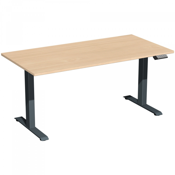 4038933545226 - Schreibtisch Elevate Plus S-08K1608-BA höhenverstellbar  rechteckig buche   anthrazit 4038933545226 Geramöbel GmbH