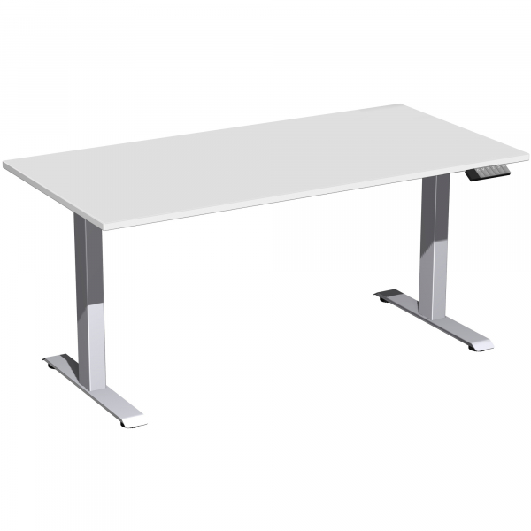 4038933545240 - Schreibtisch Elevate Plus S-08K1608-LS höhenverstellbar  rechteckig lichtgrau   Silber 4038933545240 Geramöbel GmbH