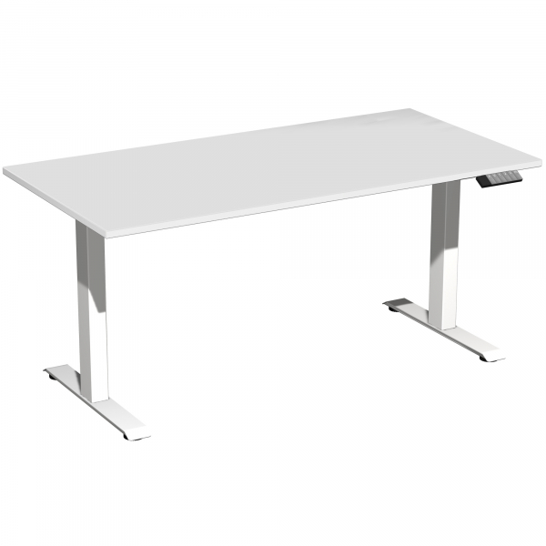 4038933545264 - Schreibtisch Elevate Plus S-08K1608-LW höhenverstellbar  rechteckig lichtgrau   Weiß 4038933545264 Geramöbel GmbH