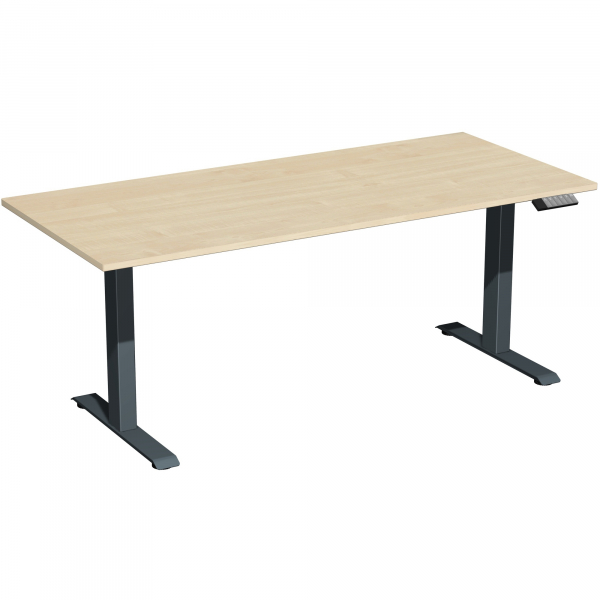 4038933545370 - Sitz-Steh-Schreibtisch Elevate Plus S-08K1808-AA elektrisch höhenverstellbar 63-128cm (H) 180x80cm (BxT) rechteckig ahorn  