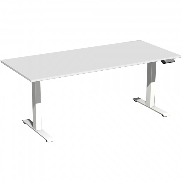 4038933545448 - Schreibtisch Elevate Plus S-08K1808-LW höhenverstellbar  rechteckig lichtgrau   Weiß 4038933545448 Geramöbel GmbH