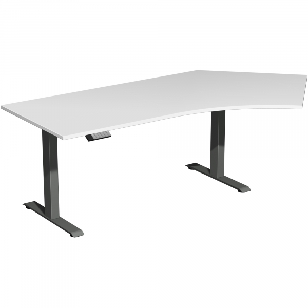 4038933545790 - Schreibtisch Elevate Plus S-08K1616-LA höhenverstellbar  Freiform lichtgrau   anthrazit 4038933545790 Geramöbel GmbH