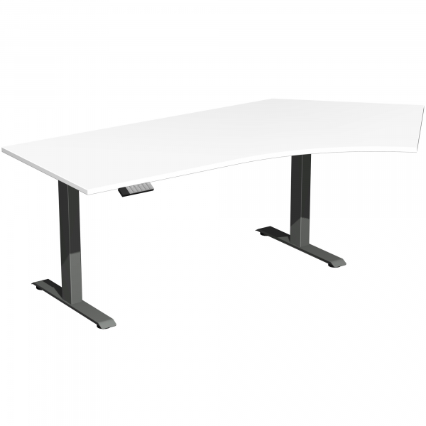 4038933545820 - Schreibtisch Elevate Plus S-08K1616-WA höhenverstellbar  Freiform weiß   anthrazit 4038933545820 Geramöbel GmbH