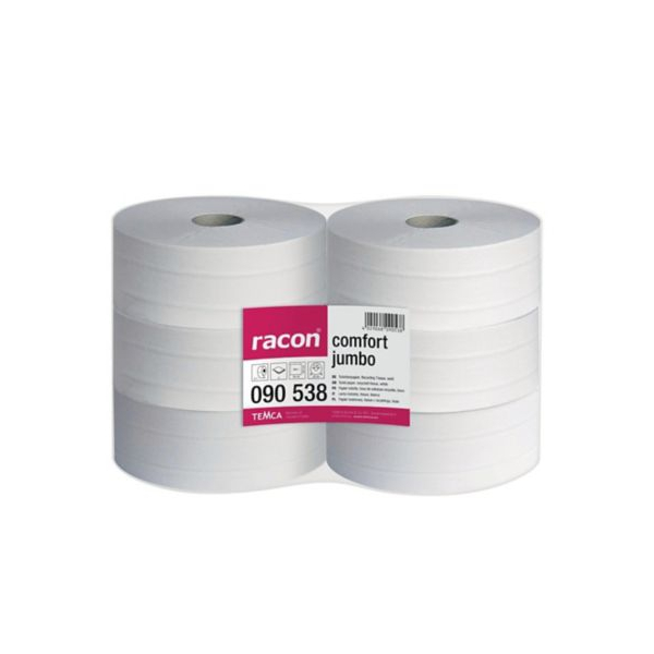 4255704300482 - Toilettenpapier Racon Comfort Jumbo 090538-60 2-lagig hochweiß 2111 Blatt   Rolle 4255704300482 6 Stück