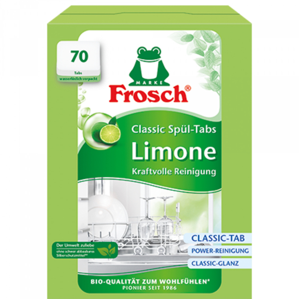 4001499958694 - Frosch Spülmaschinentabs Classic Limone Effektiver Fettlöser mit grüner Kraftformel 1 Packung = 70 Stück