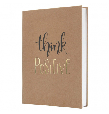 Notizbuch JOLIE Pure Positivity A5 liniert, braunschwarzgold Hardcover 192 Seiten