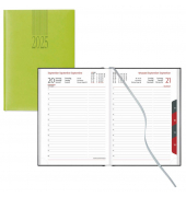 Buchkalender 864-25-636, lemongreen, 1 Tag / 1 Seite, 14,5x20,5cm (A5), 2025