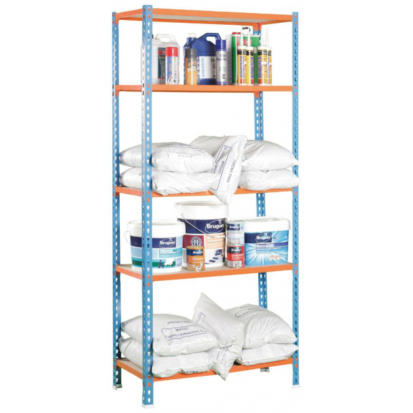 8435104937334 - Schwerlastregal MADERCLICK SUPERPLUS 8435104937334 blau orange 1100 x 400 x 2000 cm 8435104937334 Simonrack