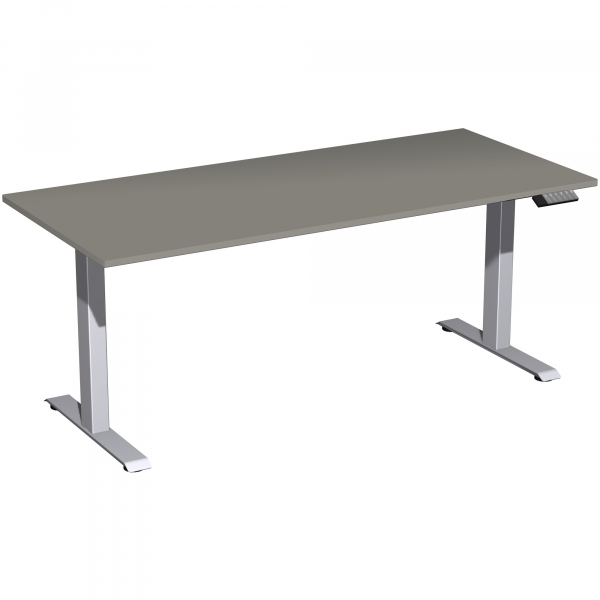 4038933544229 - Schreibtisch Elevate Basic N-08J1808-OS elektrisch höhenverstellbar 73-123cm (H) rechteckig onyx   silber 4038933544229 Gera