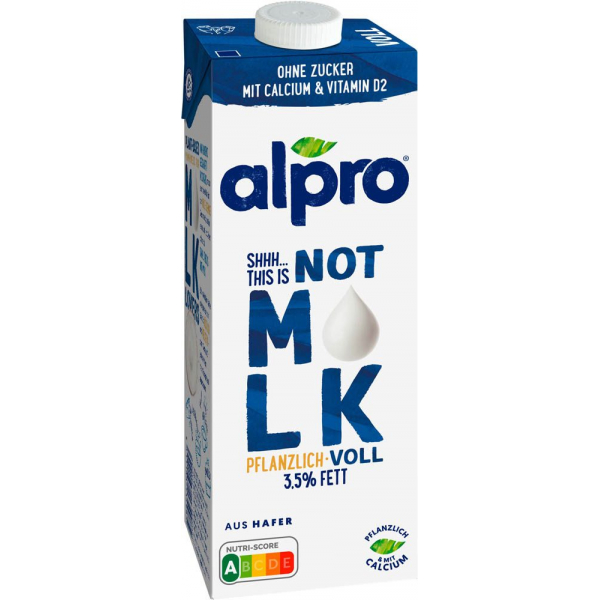 5411188134985 - Haferdrink This is not M*lk 4897976006 35% Fett laktosefrei vegan 1 Liter im Tetrapack 5411188134985 Alpro