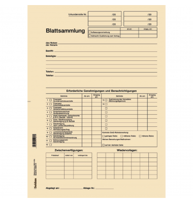 Blattsammlung NOT702014 ch 100St