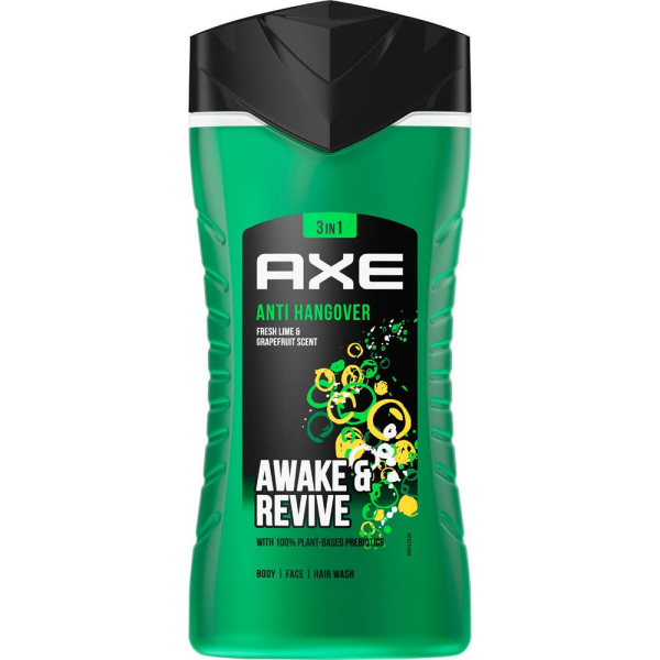 8710447290910 - AXE Duschgel für Männer Erfrischende und feuchtigkeitsspendende Pflegedusche in aufregenden Düften 250 ml - Flasche Anti-Hangover