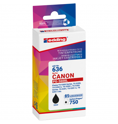 Tintenpatrone 18-636 wie Canon PG-560XL sw