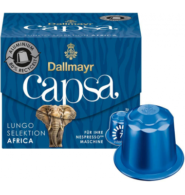 Dallmayr Capsa Lungo Selektion Africa Kaffeekapseln Arabica- und Robustabohnen 10 Portionen