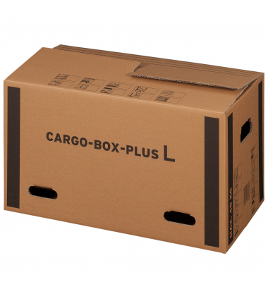 Umzugskarton CargoBox Plus 322405510 braun, innen 64x36x34cm (BxHxT), Wellkarton 2-wellig