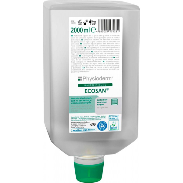 4260029174281 - - Hautreiniger ecosan® 2 l Varioflasche für 9000 473 404 leichte Verschmutzung