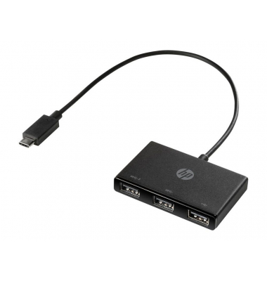 USB-Hub 3-fach schwarz