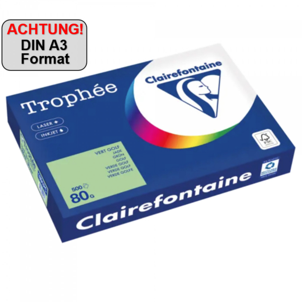 3329680004816 - Kopierpapier Trophée Color 1891PC A3 80g grün  3329680004816 500 Blatt