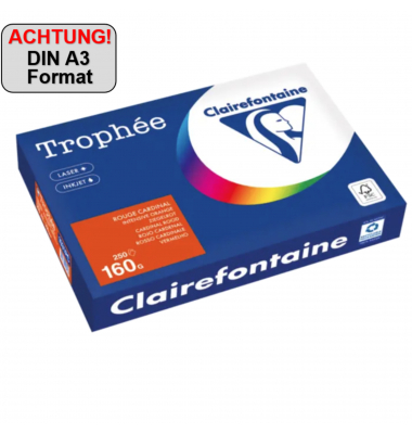 Kopierpapier Trophée Color 1031PC A3 160g ziegelrot 