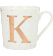 Kaffeebecher Buchstabe K weißgold 0,3 l