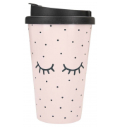 Kaffeebecher To-Go Closed Eyes rosa 0,35 l