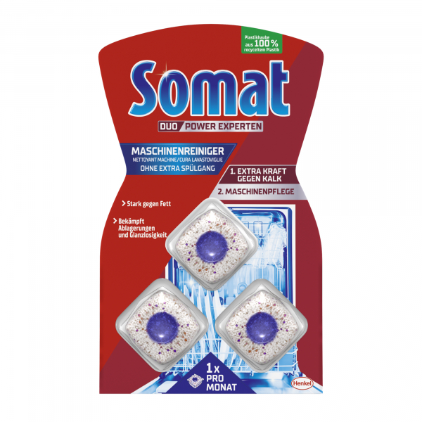 4015000970204 - Somat Duo Maschinenreiniger Tabs Die erste und einzige Somat-Pflege die ohne extra Spülgang angewendet wird 1 Packung = 3 Tabs