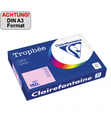 Kopierpapier Trophée Color 2638PC A3 160g rosa 