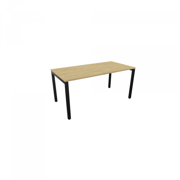 5901747098815 - Schreibtisch 810074771 Rohr in Rohr-System 65-130cm (H) 160x80cm (BxT) rechteckig hamilton oak   schwarz 5901747098815 Nowy