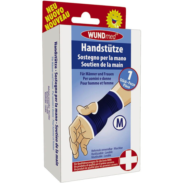 4260206626794 - Handgelenkbandage Handstütze Gr M blau 4260206626794 WUNDmed