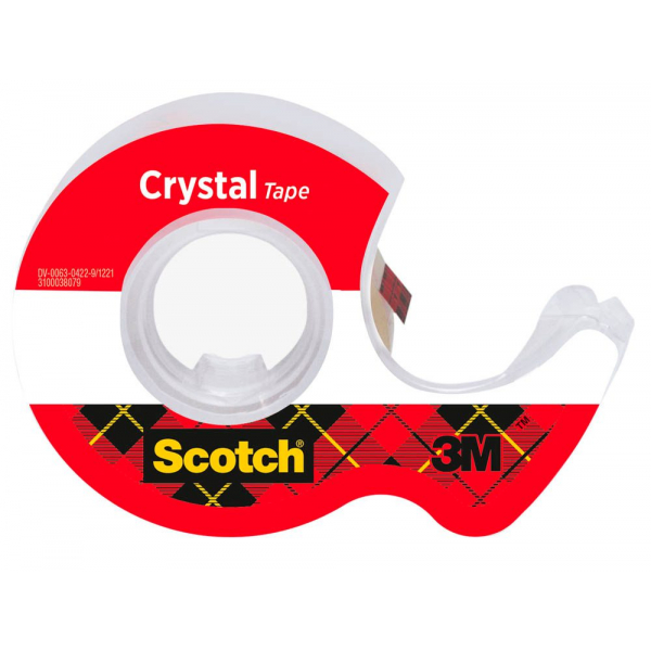 0051131592087 - Klebefilmabroller Crystal Tape rot 0051131592087 Scotch