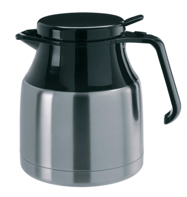 Isolierkanne schwarz, silber 1,3 l