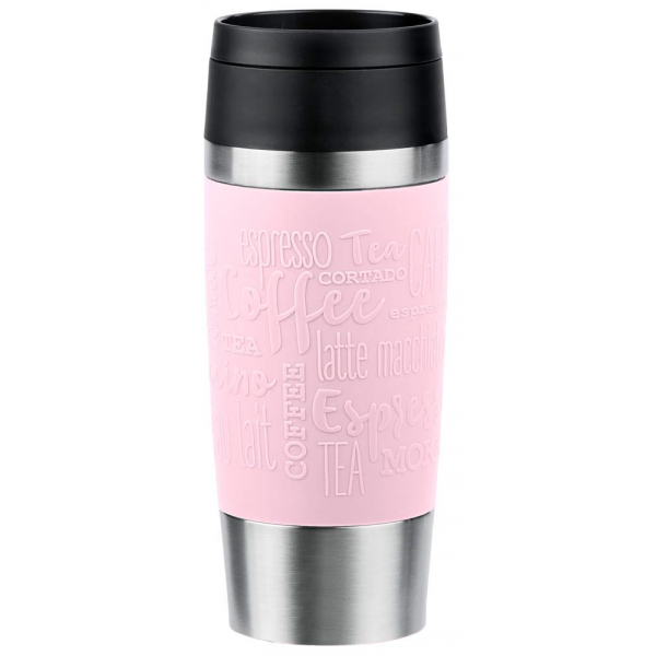 4009049544847 - Emsa Thermobecher Travel MUG  Metall Kunststoff  036 L  lebensmittelecht 100% dicht abnehmbarer Deckel rostfrei transportabel Ausgießen per