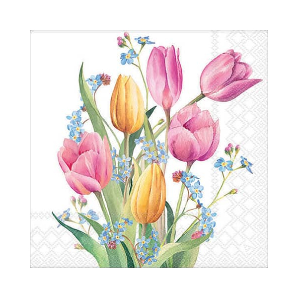 8712159183245 - Frühjahrsserviette 33x33cm Tulpen 8712159183245 Ambiente