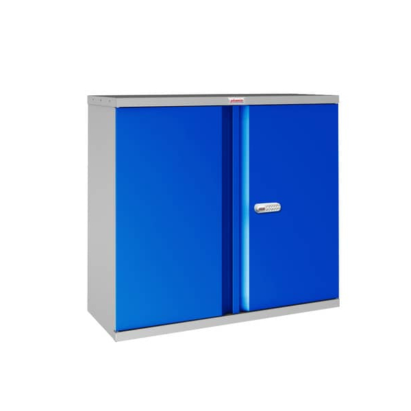 5032548007154 - SCL0891GBE Stahlschrank Klein grau blau m Electr-Schloss (B x H x T) 915 x 830 x 370 mm N A