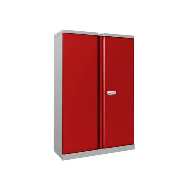 5032548007192 - SCL1491GRE Stahlschrank Mittel grau rot m Electr-Schloss (B x H x T) 915 x 1400 x 370 mm mit Elektronikschloss