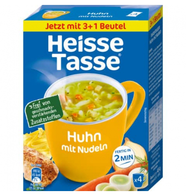 Instantsuppe Huhn mit Nudeln 4ST für 600ml