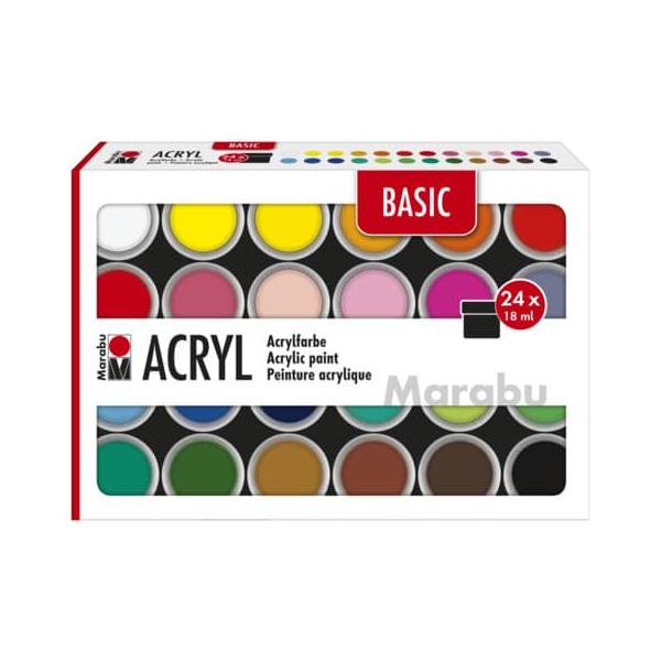 4068247003488 - Basic-Acryl Set 24ST sortiert 4068247003488 Marabu