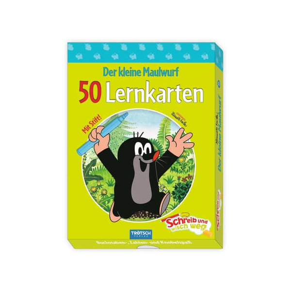 4260500163711 - Der kleine Maulwurf - Der kleine Maulwurf Lernkarten Schreib-und-wisch-weg in Box